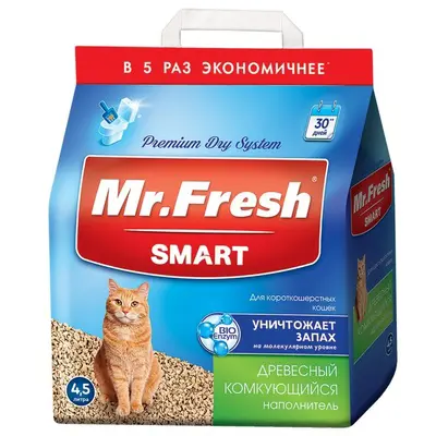 Mr.Fresh комкующийся древесный наполнитель